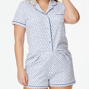 Roller Rabbit Blue Hearts Polo Pajamas